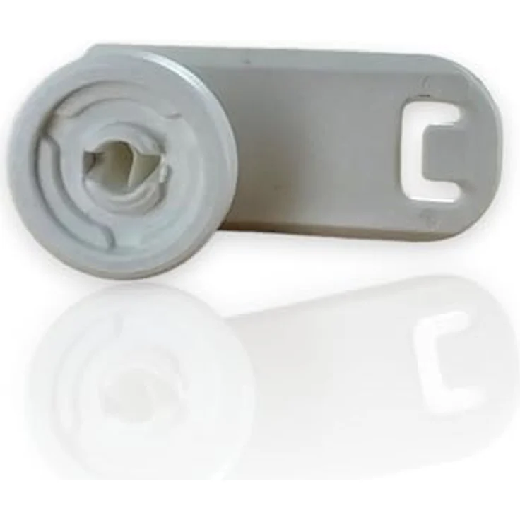 DL-pro Oberkorbrolle kompatibel mit Miele 7649011, Geschirrkorb-Rolle mit Halter für Besteckschublade, 47 mm lang, weiß – Bild 2