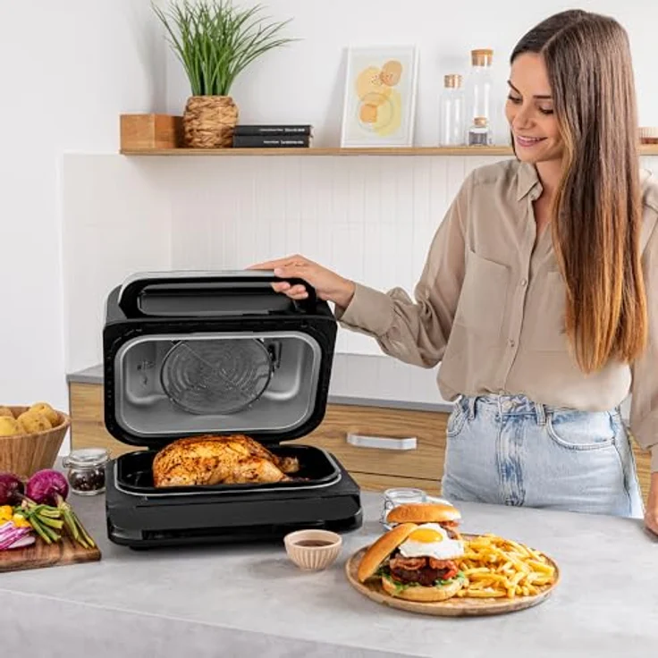 Cecotec Cecofry FireDome 6000, Grill-Heißluftfritteuse ohne Öl, 6 L, 2400 W, 6 Kochmodi, 4 Grillstufen, einstellbares Thermostat, inklusive Temperatursensor und Zubehör – Bild 3
