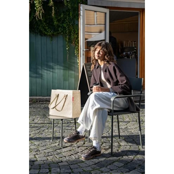 REISENTHEL® Shopper daily shopper leo vanilla, moderner Shopper mit 14 L Volumen, wasserabweisendem Polyestergewebe und 2 Tragehenkeln – Bild 3