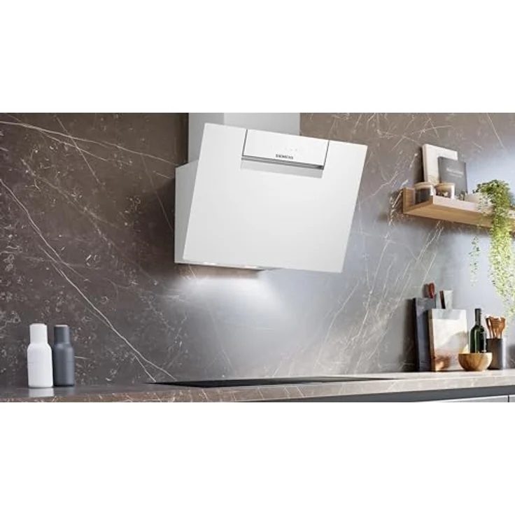 Siemens LC67KFN20 iQ300, Wandesse, 60 cm, Weiß mit Glasschirm, cookConnect System - Wandesse und Kochfeld, touchControl, LED-Beleuchtung – Bild 5
