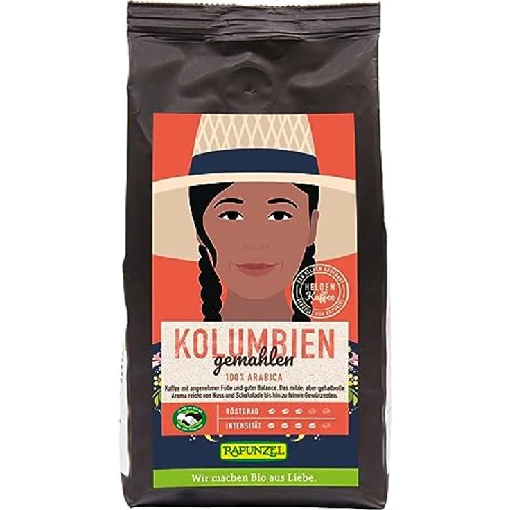 Rapunzel Heldenkaffee Kolumbien, gemahlen HIH, 250 gr Bio-Zertifizierung – Bild 2