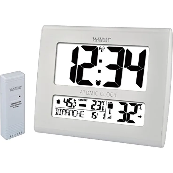 La Crosse Technology Wanduhr mit Temperatur WS 8020 WHI