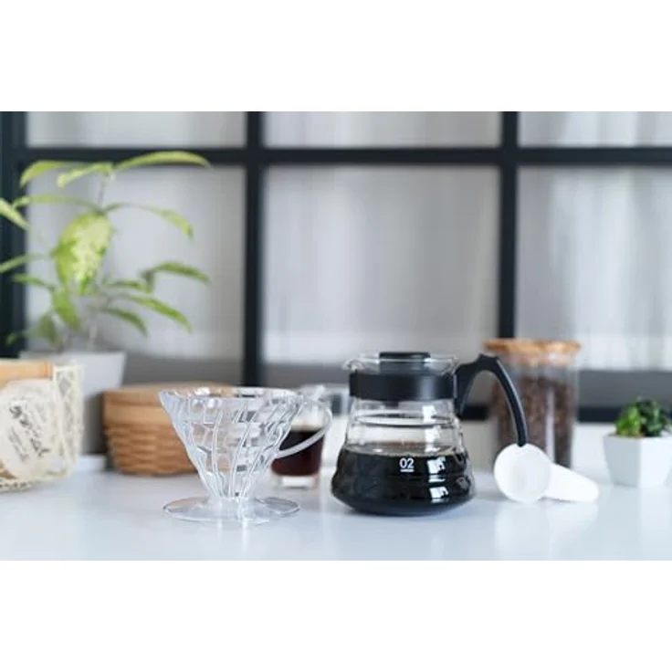 Hario Kaffeebereiter-Set Kaffeefilter Kaffee-Brühset, Glas – Bild 3