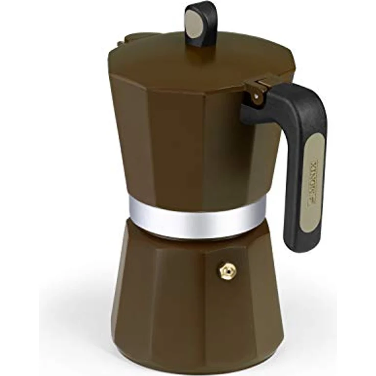 Italienische Kaffeemaschine Monix NEW CREAM 12 Tassen braun – Bild 3