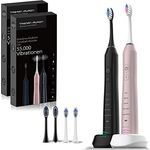 Tristan Auron Business Class Schallzahnbürste mit 55.000 Schwingungen (Schwarz/Pink) - 5 Putzmodi 60 Tage Akku elektrische Zahnbürste