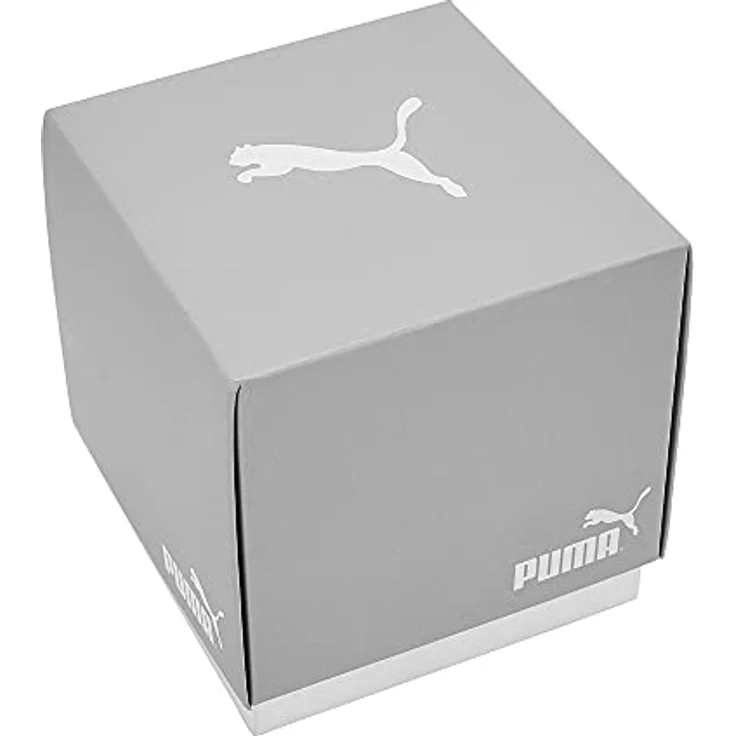 PUMA Herren Quarz 3 Zeiger Uhr mit Armband PUMA STREET P5093, 48-mm-Gehäuse, 24-mm Silikonband, mehrfarbiges Zifferblatt, wasserdicht bis 50 m, schwarz – Bild 3