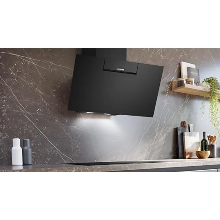 Siemens LC87KFN60 iQ300, Wandesse, 80 cm, Schwarz mit Glasschirm, cookConnect System - Wandesse und Kochfeld, touchControl, LED-Beleuchtung – Bild 5