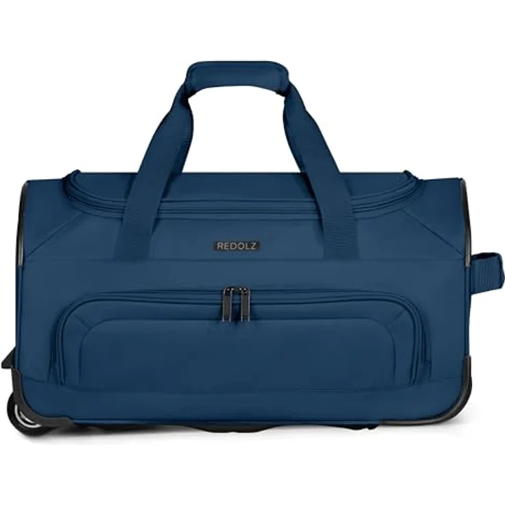 Redolz Duffle Essentials 2-Rollen Reisetasche, 28 cm, Blau, 39 l mit sicherem Reißverschlussfach und arretierbarem Griff – Bild 3