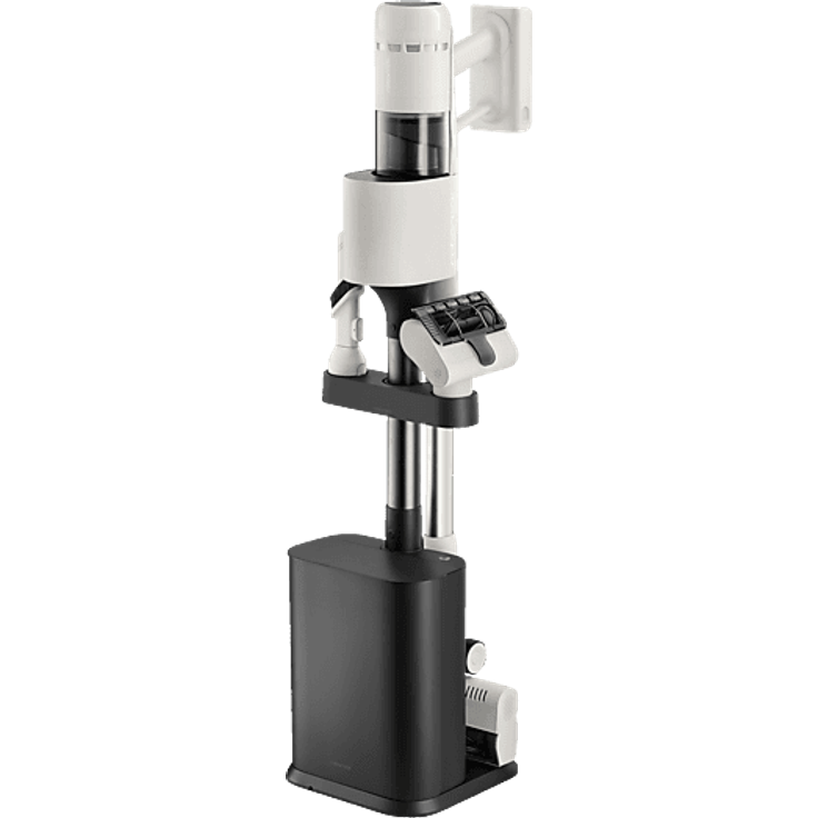 ROBOROCK H60 Hub Staubsauger, 350 W, Netz-/Akkubetrieb, automatische Staubentleerung, HEPA H13-Filter, bis zu 60 Min. Akkulaufzeit, antibakterieller Schutz, schwarz/weiß