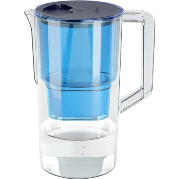 Wessper AquaClassic Basic 2.5L Wasserfilterkanne - Reduziert Kalk und Chlor, inkl. 1 Wasserfilter - weiß/Blau – Bild 2