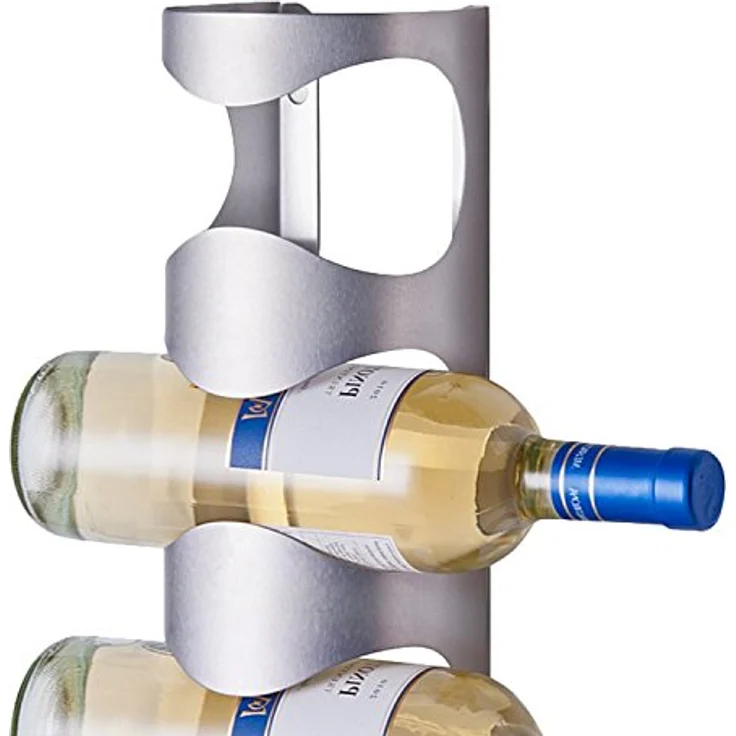 Zeller 27365 Wand-Flaschenhalter, 11.5 x 9.8 x 45 cm, edelstahl – Bild 4