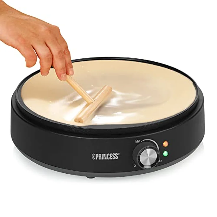 Princess 492235 Crêpe-Maker Deluxe, Backfläche ø 30 cm, einstellbarer Thermostat, Antihaftbeschichtung, 1200 W, Schwarz – Bild 4