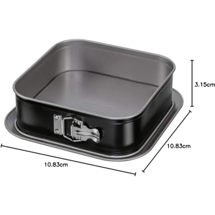 Kaiser Inspiration Springform eckig 24 x 24 cm, Flachboden, antihaftbeschichtet, auslaufsicher, mit Rezept – Bild 4