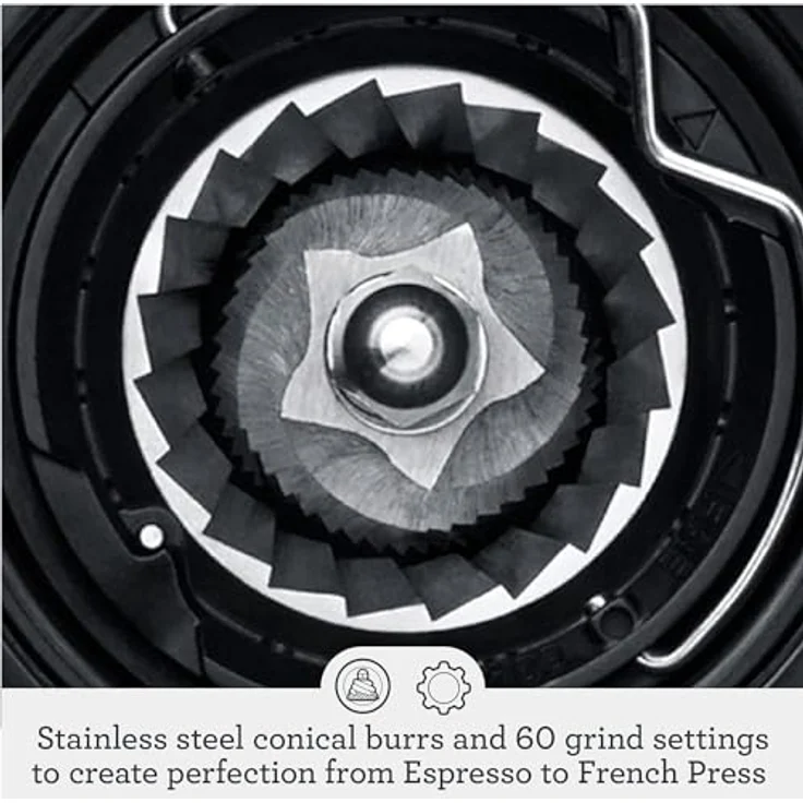 Sage The Dose Control Pro Kaffeemühle, silber, Kegelmahlwerk, Präzise Dosierung – Bild 3