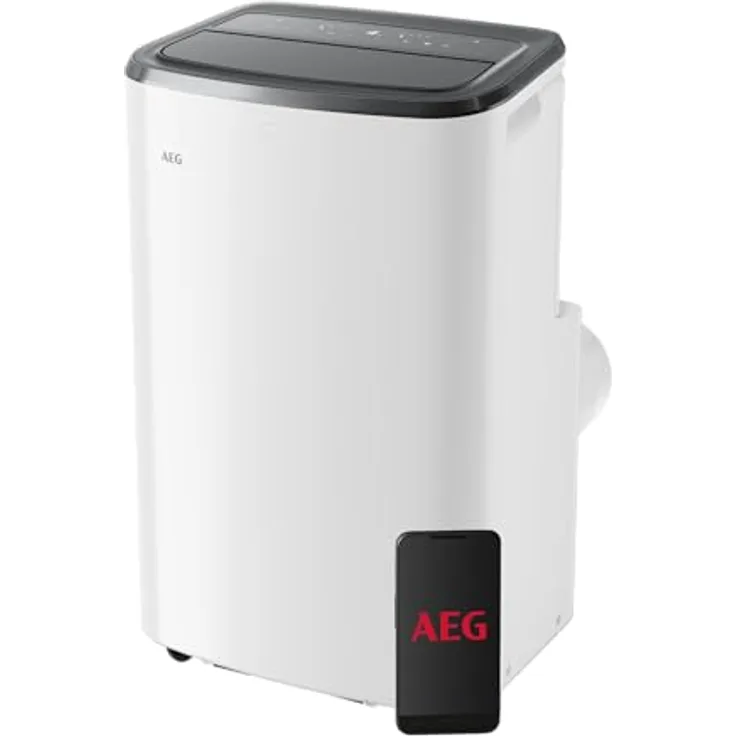 AEG Comfort 6000 AXP40U340CW, Mobiles Klimagerät BTU 14000, Weiß, energieeffiziente Kühlung, leiser Betrieb, steuerbar über AEG App, nachhaltiges Kältemittel R290