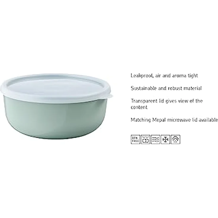 Mepal – Aufbewahrungsbox Kuchen Lumina – Frischhaltedosen mit Deckel für Kühlschrank, Gefrierschrank, Dampfgarer & Mikrowelle – Mikrowellenschüsseln mit Deckel – 1500 ml – Nordic blue – Bild 3