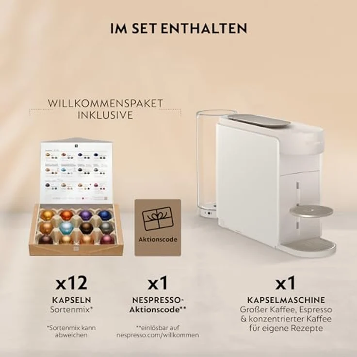 NESPRESSO Vertuo Up ENV200.W, Kapselmaschine mit 3 Sek. Aufheizzeit, Centrifusion-Technologie und 5 Tassengrößen, weiß – Bild 8