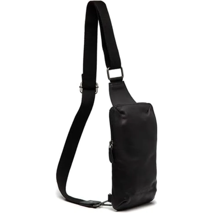 The Chesterfield Brand Cambridge Umhängetasche, schwarze Sling Bag aus Leder mit Smartphonefach und verstellbarem Schulterriemen – Bild 1