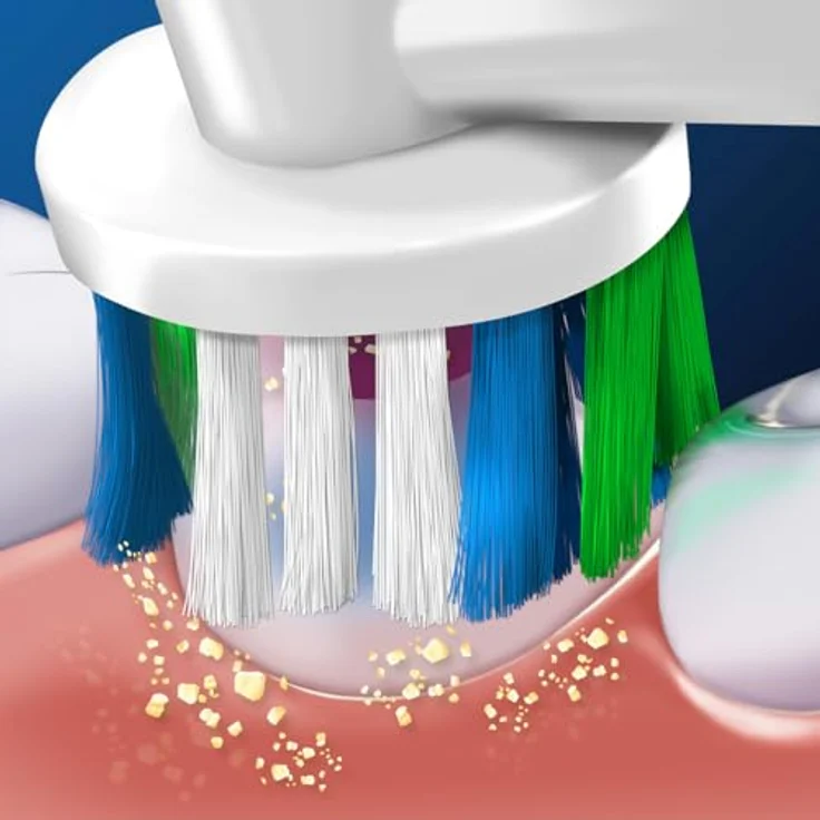 Oral-B Aufsteckbürsten Pro 3D White, X-förmige Borsten, weiß – Bild 3