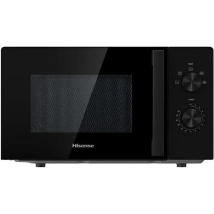 Hisense H20MOBP1H Mikrowellenherd, 20 L Solo-Mikrowelle mit 700 W, Schwarz, kompakte Bauweise und einfache Bedienung