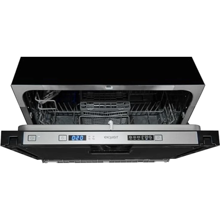 Exquisit EGSP1060-E-030D, Einbau Geschirrspüler für 6 Maßgedecke, 49 dB, 6 Programme, Startzeitverzögerung, schwarz – Bild 6
