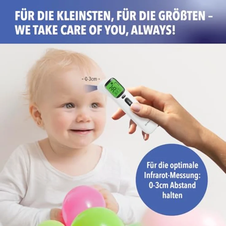 IEA Medical Infrarot-Fieberthermometer AOJ-20A, berührungslose Temperaturmessung mit Fieberalarm und Speicherfunktion – Bild 5