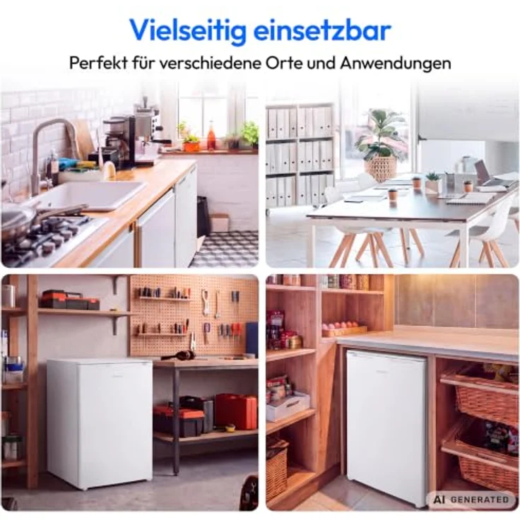 MEDION Kühlschrank MD370033, 90 Liter mit Gefrierfach, Energieeffizienzklasse E, weiß – Bild 4