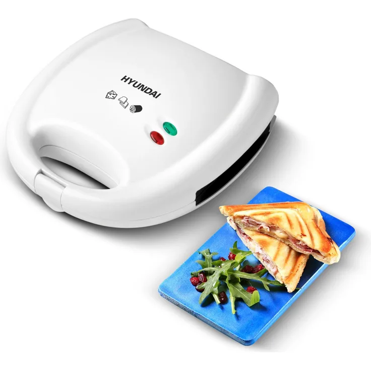 Hyundai Sandwichmaker SM626, 750 W mit Lichtsignalisierung, Sicherheits-Thermosicherung und Temperaturautomatik