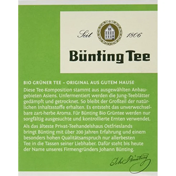 Bünting Tee Bio Grüner Tee – Bild 2