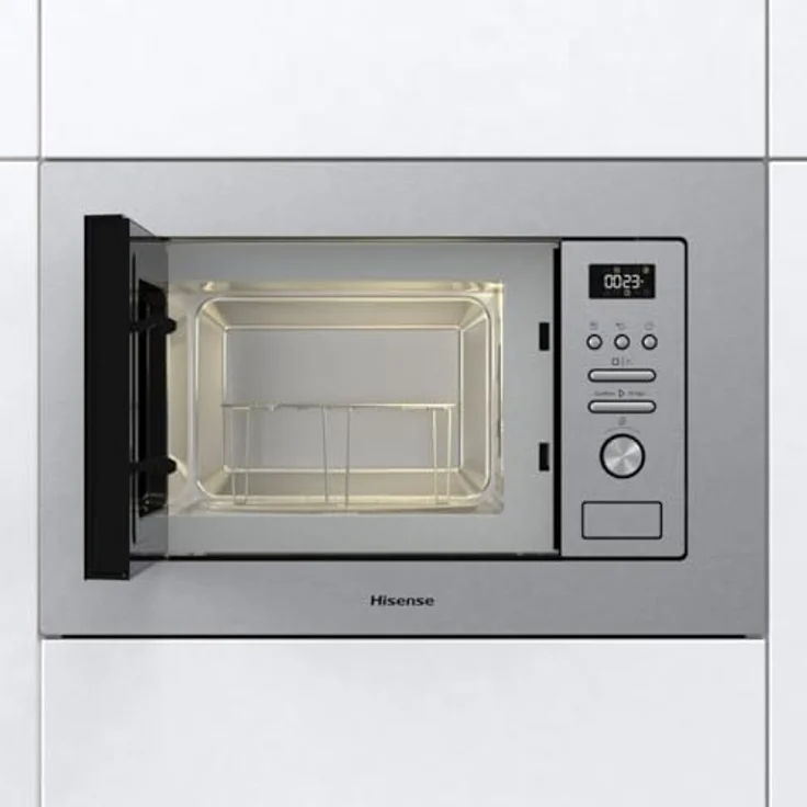Hisense BIM320G41X, Mikrowelle mit Grill, 800 W und Edelstahlgehäuse, Selbstreinigung – Bild 3