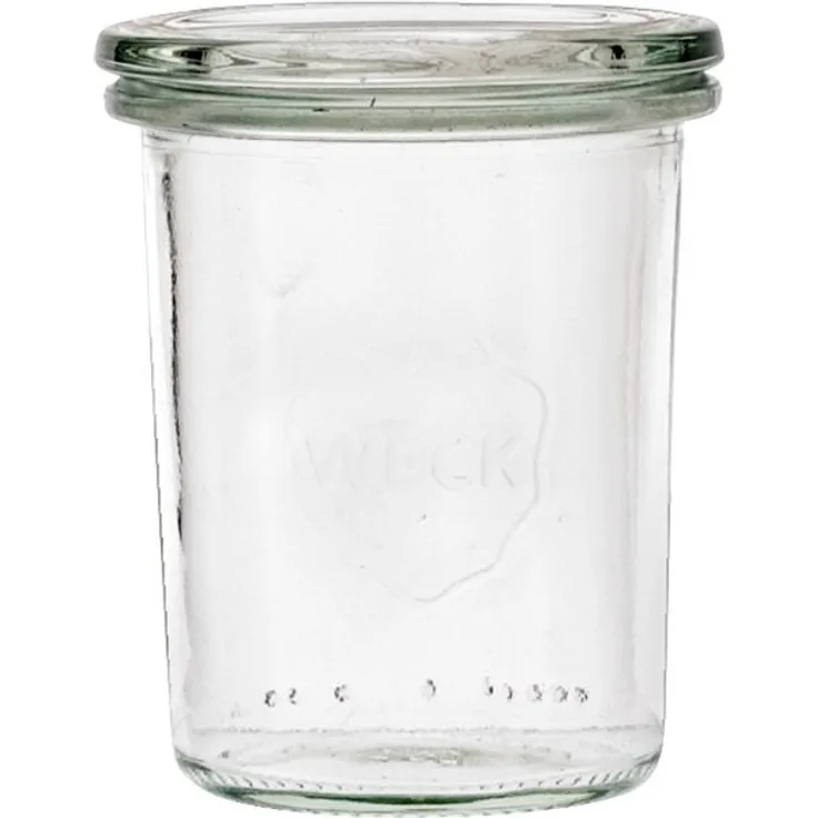 Weck Einkochwelt Einkochglas 3-tlg., klar, mit Deckel, 0,16 Liter, Sturzform, glas