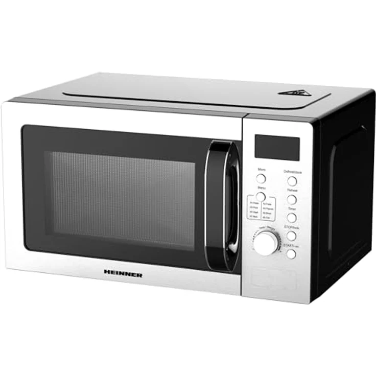 Heinner HMW-D2060SS Mikrowelle 20 L, 700 W mit Grillfunktion, mechanische Steuerung, Edelstahl – Bild 2