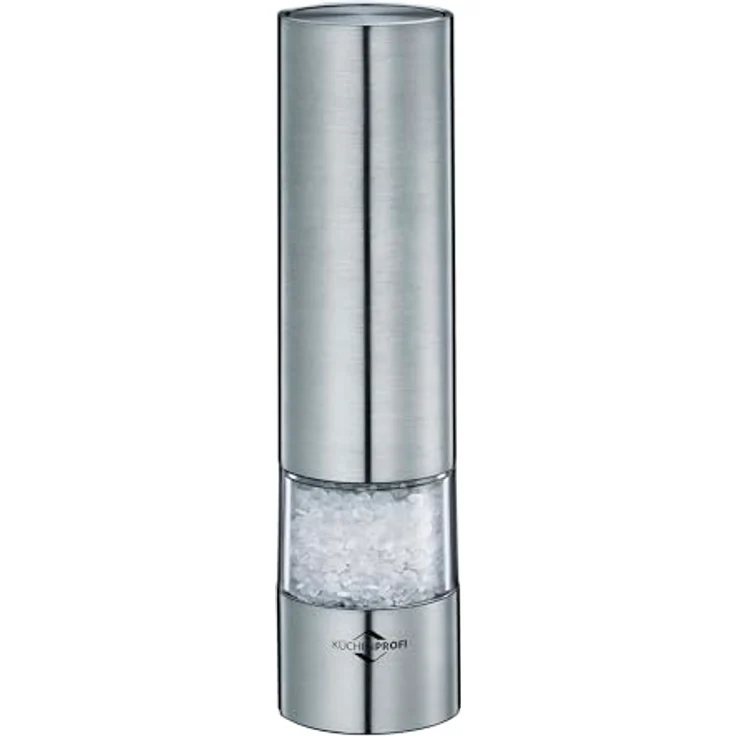 Küchenprofi Pfeffermühle und Salzmühle OHIO | 2 x Elektrische Gewürzmühle | Keramikmahlwerk | Edelstahl rostfrei | Mit Mühlenuntersetzer | Auch für getrocknete Kräuter – Bild 2