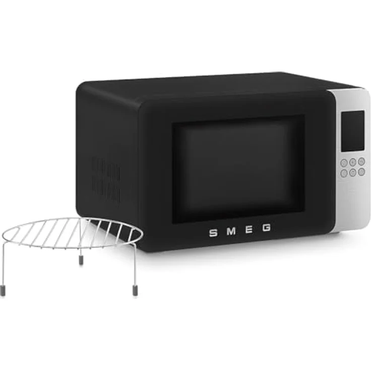 Smeg MOC01BLMEU Kombi-Mikrowelle mit Grill, 4 Garfunktionen, 18 Automatikprogramme, matte schwarze Oberfläche, Inverter-Technologie – Bild 6
