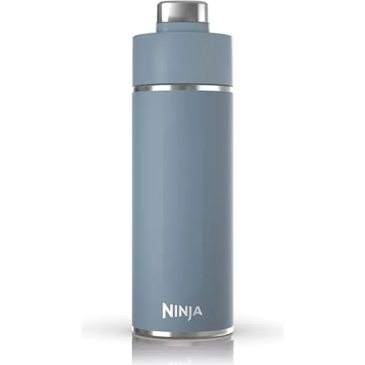 Ninja Thirsti Wasserflasche/Thermobecher to go, 700ml, für kohlensäurehaltige, heiße & kalte Getränke, dreifach isolierter Travel Mug, Edelstahlflasche, Blau