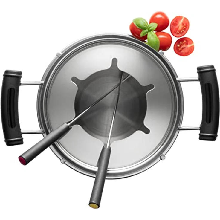 MÄSER 931933 Fondue Set für 6 Personen, ideal für Fleischfondue, 11-teiliges Fondueset inklusive Fonduegabeln und Fonduebrenner, im hübschen Geschenkkarton, Edelstahl, 1.8 liters – Bild 2