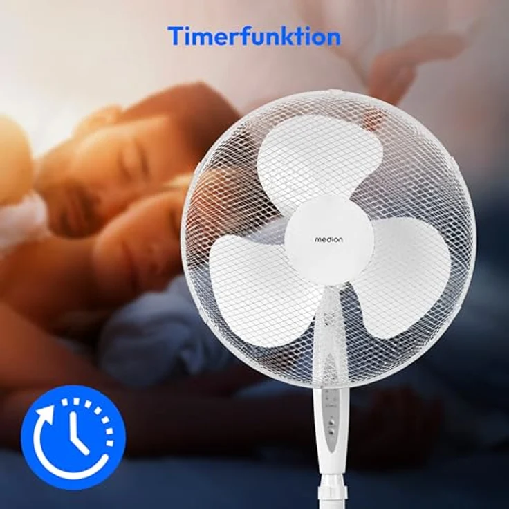 Medion Standventilator (MD18795) mit Fernbedienung 103-123cm Höhe 3 Stufen – Bild 5