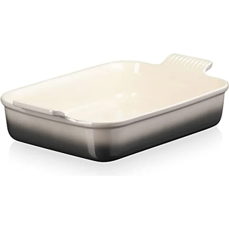 Le Creuset Rechteckige Auflaufform Tradition aus Steinzeug, 32 cm, 2.31 kg, Flint, 71102324440001 – Bild 1