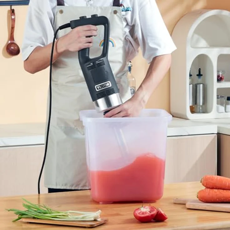 VEVOR Stabmixer 750W Hochleistungs-Pürierstab Einstellbare Edelstahl 660 mm Abnehmbare, lebensmittelechte Klingen, wandmontierbar – Bild 9