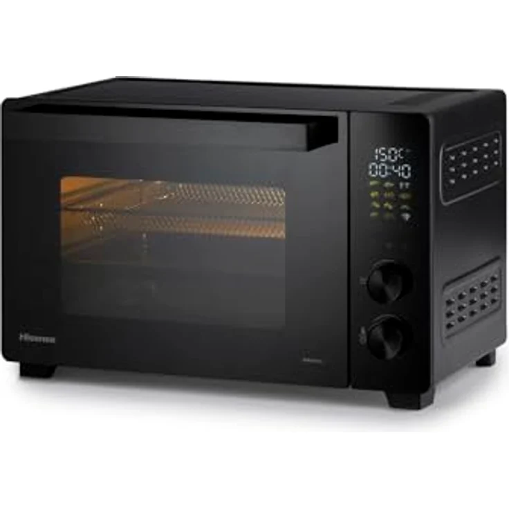 Hisense Minibackofen HOM30AF, 30 Liter, 1.800 Watt, 12 Programme, Heißluftfunktion, elegantes Design, integrierte Rotisserie – Bild 3