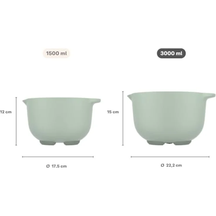 Mepal Rührschüssel Chef it, 3000 ml, Anti-Rutsch Boden, mikrowellen- und spülmaschinengeeignet, hitzebeständig bis 110°C, Coral – Bild 3