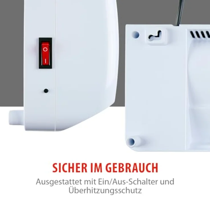 alpina Wandheizgerät 1000-2000W - PTC Keramik Heizlüfter - Verstellbare Heizstufen und Timer - Elektrische Wandheizung mit Fernbedienung - Ideal für Innenräume – Bild 4