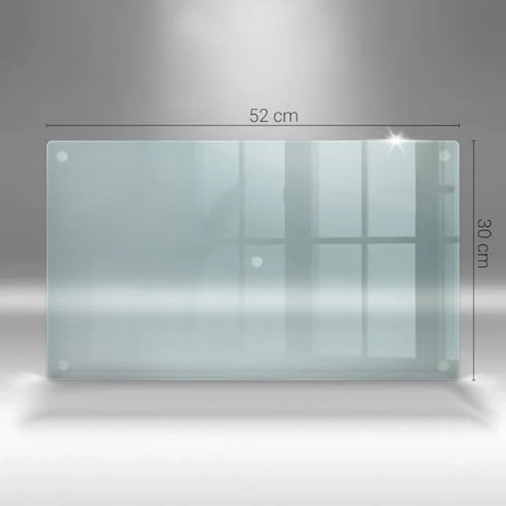 Tulup Schneidebrett Transparent 52x30 cm, Robustes gehärtetes Glas, hygienisch & einfach zu reinigen – Bild 5