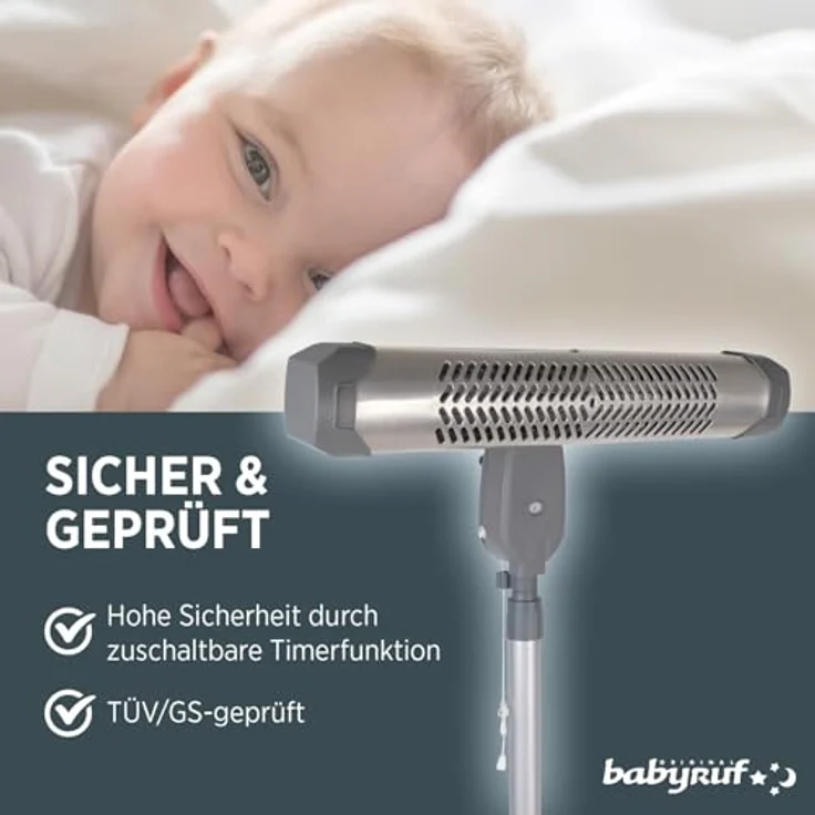 Heizstrahler mit modularem Fuß und stabiler Wandhalterung 800 Watt, Heizstrahler – Bild 6