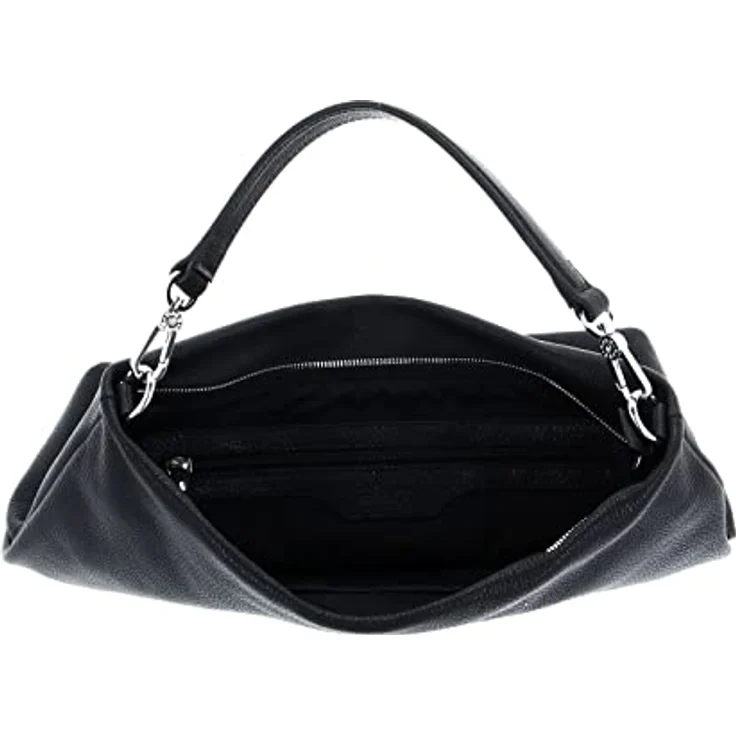 Abro Dalia Handtasche, elegante Lederhandtasche mit geräumigem Hauptfach, 32 cm, Schwarz – Bild 5