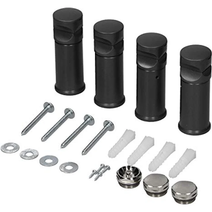 LuxeBath Sahara Elektrischer Badheizkörper 50x180cm, gebogen, anthrazit, 1200W mit Thermostat und Timer-Modus – Bild 6