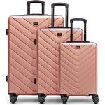 REDOLZ Essentials 07 Hartschalen 3er Koffer-Set | Leichte Reise-Trolleys - hochwertiges ABS Material | Damen/Herren 4 Doppelrollen & TSA-Schloss