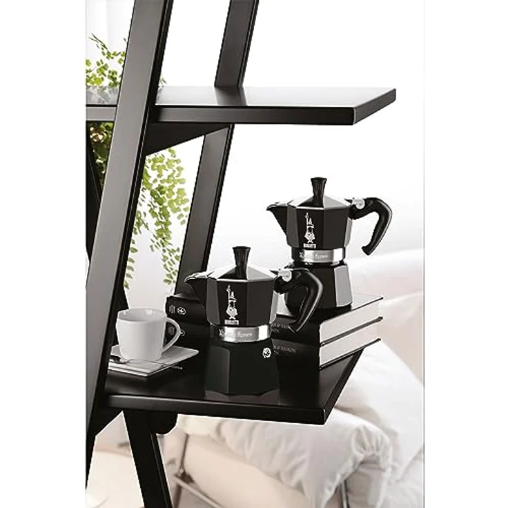 Bialetti 4953 Espressokocher Moka Express für 6 Tassen in schwarz, Aluminium – Bild 2