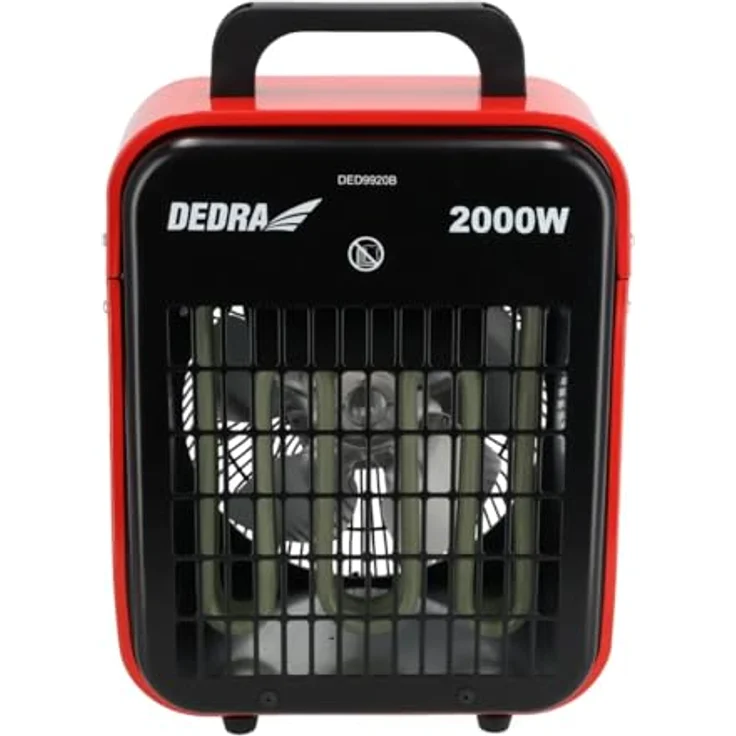 Dedra Elektro-Heizung 2000 W (DED9920B), leise und effizient, schwarz – Bild 3