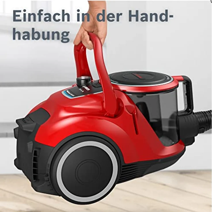 Bosch Hausgeräte BGC41PET, Bodenstaubsauger mit Beutel, tornadorot|schwarz – Bild 4